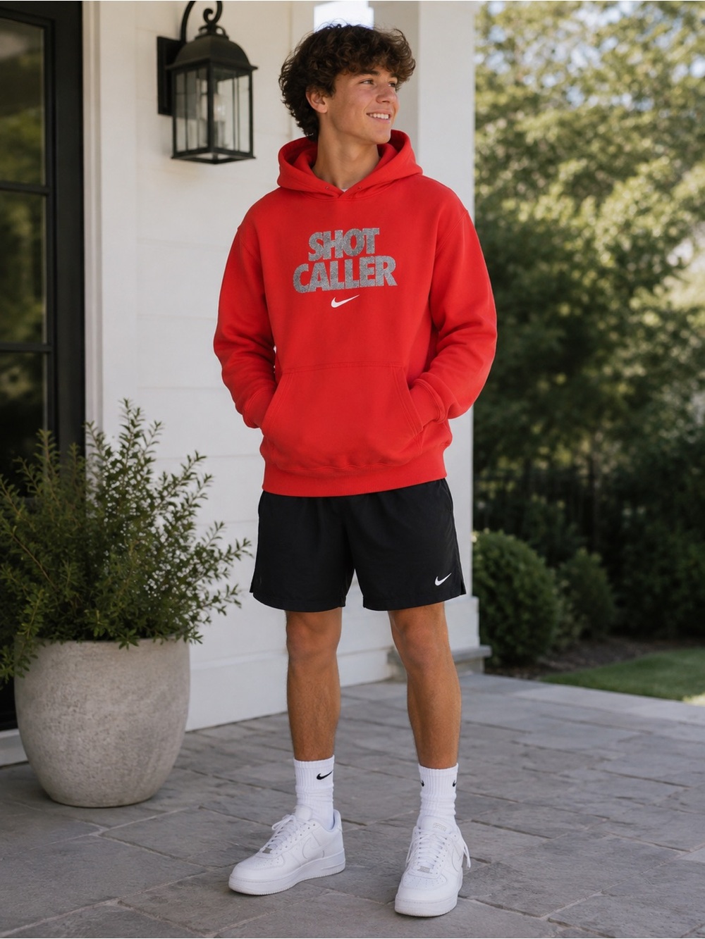 Nike Red 'Shot Caller' Pullover Hoodie